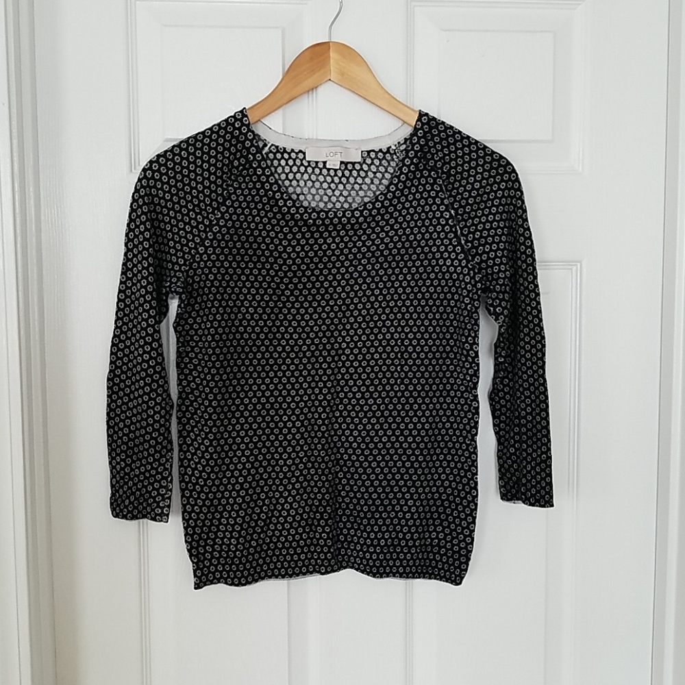 Loft 3/4 Sleeve Knit Sweater